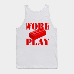 Work Play Brick - Red Tank Top